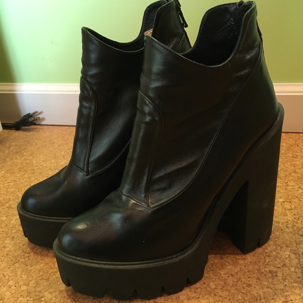 Vegan Leather Boots, Almost New!